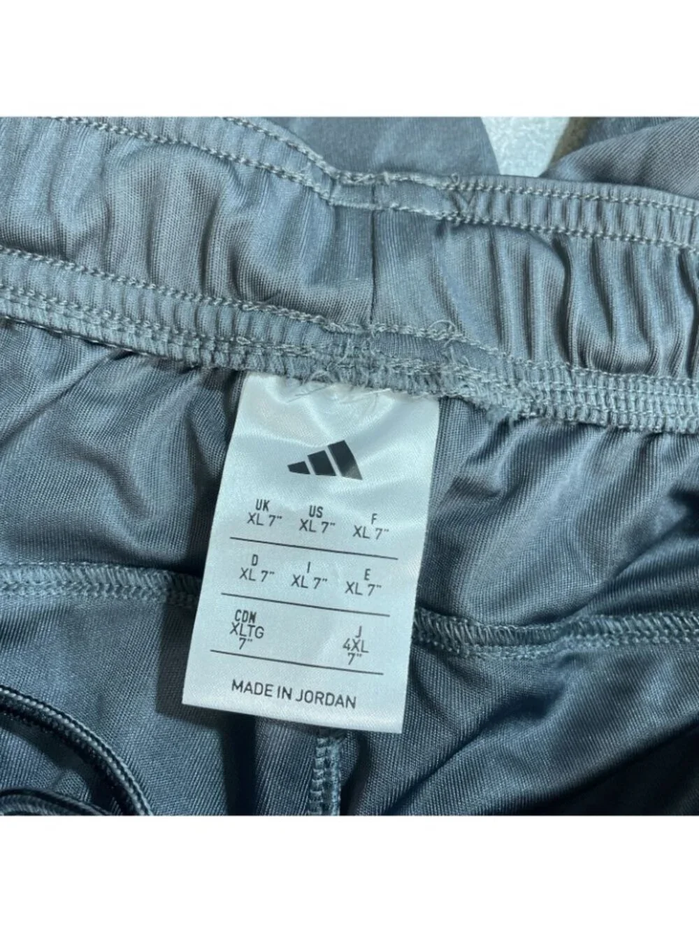 NWT Adidas Men's XL Gray Active Track Shorts Polyester Elastic Waistband